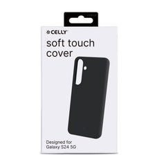 CROMO - Cover in morbido TPU con finitura soft touch colore nero compatibile con Samsung Galaxy S24 5G/ Galaxy S24 5G Enterprise Edition