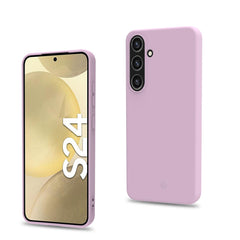 CROMO - Cover in morbido TPU con finitura soft touch colore rosa compatibile con Samsung Galaxy S24 5G/ Galaxy S24 5G Enterprise Edition