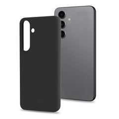CROMO - Cover in morbido TPU con finitura soft touch colore nero compatibile con Samsung Galaxy S24+ 5G