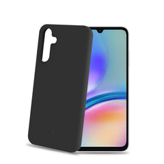 CROMO - Cover in morbido TPU con finitura soft touch colore nero compatibile con Samsung Galaxy A05s