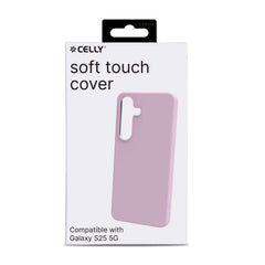 CROMO - Cover in morbido TPU con finitura soft touch colore rosa compatibile con Samsung Galaxy S25 5G/ Galaxy S25 5G Enterprise Edition