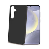 CROMO - Cover in morbido TPU con finitura soft touch colore nero compatibile con Samsung Galaxy S25+ 5G