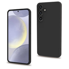 CROMO - Cover in morbido TPU con finitura soft touch colore nero compatibile con Samsung Galaxy S25+ 5G
