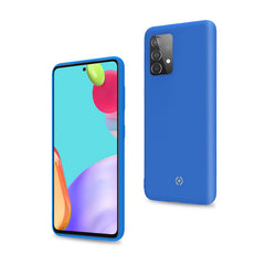 CROMO - Cover in morbido TPU con finitura soft touch colore blu compatibile con Samsung Galaxy A52/ A52 5G/ A52s 5G/ A52 5G Enterprise Edition