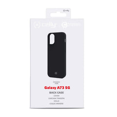 CROMO - Cover in morbido TPU con finitura soft touch colore nero compatibile con Samsung Galaxy A73 5G