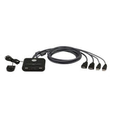 Switch KVM cablato HDMI FHD USB a 2 porte