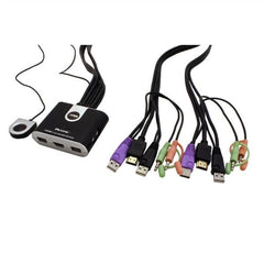 KVM cavo USB HDMI/audio a 2 porte con selettore porta remota