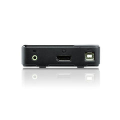 KVM USB DisplayPort/audio a 2 porte (supporto 4K e cavi inclusi)