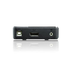KVM USB DisplayPort/audio a 2 porte (supporto 4K e cavi inclusi)