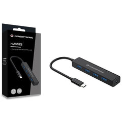 HUB USB-C 3.2 Gen1 4-PORTE USB-A 3.0 con Jack Alimentazione