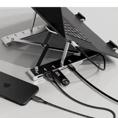 Hub 7 in 1 con supporto pieghevole per laptop PD 100W