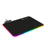 CYBERPAD - Tappetino per mouse da Gaming con luci RGB multicolore su tutti i bordi, morbido tessuto, base gommata con texture anti scivolo