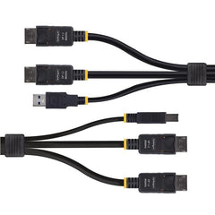 Cavo KVM con doppia porta DisplayPort e USB 5 Gbps da 1,8m, 4K 60 Hz, DP 1.2/USB 3.0 universalmente compatibile per switch KVM a doppio monitor