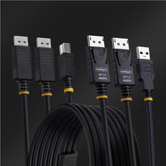 Cavo KVM con doppia porta DisplayPort e USB 5 Gbps da 1,8m, 4K 60 Hz, DP 1.2/USB 3.0 universalmente compatibile per switch KVM a doppio monitor