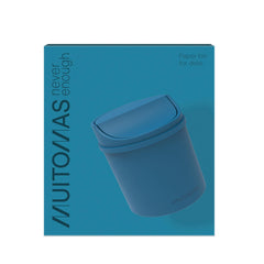 MUITOMAS - Cestino da scrivania blu ottanio