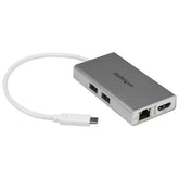 Mini dock USB-C a HDMI 4K con hub USB