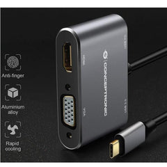 DOCKING STATION 4-in-1 USB 3.2 Gen 1, HDMI, VGA, USB-A 3.0, 100W USB PD