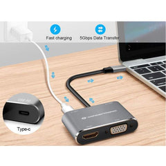 DOCKING STATION 4-in-1 USB 3.2 Gen 1, HDMI, VGA, USB-A 3.0, 100W USB PD