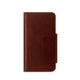 DUOMO - Custodia a libro con chiusura magnetica, slot porta carte colore marrone compatibile con gli smartphone fino a 5.8" dimensione display