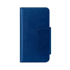 DUOMO - Custodia a libro con chiusura magnetica, slot porta carte colore blu compatibile con gli smartphone fino a 6.5" dimensione display