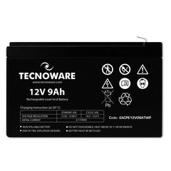 POWER BATTERY TECNOWARE 12V 9AH FASTON 6,3 MM