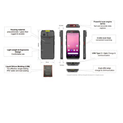 EDA57: 5G&WIFI5, w/o fingerprint and eSIM , 5.5’ Screen, Full Touchscreen, 4GB/64GB, Front&Rear Camera, Extended Battery, GMS, IP67, Standard, S0703/S0703VE, Kitting Suzhou Plant,