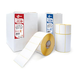 Rotoli Etichette Carta Termica Adesivo Permanente, 50x30, 8pz