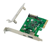 SCHEDA PCI EXPRESS USB 3.2 Gen 2, 1 porta USB-C + 1 porta USB-A