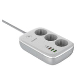 MULTIPRESA 3 SCHUKO + 3 USB + 1 USB-C BIANCA