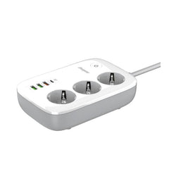 MULTIPRESA 3 SCHUKO + 3 USB + 1 USB-C BIANCA
