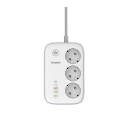 MULTIPRESA 3 SCHUKO + 3 USB + 1 USB-C BIANCA