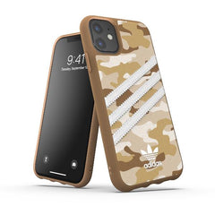 ADIDAS ORIGINALS - Cover SAMBA in TPU+Poliuretano con bordi rialzati di colore mimetico beige con strisce bianche compatibile con Apple iPhone 11 Pro