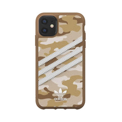 ADIDAS ORIGINALS - Cover SAMBA in TPU+Poliuretano con bordi rialzati di colore mimetico beige con strisce bianche compatibile con Apple iPhone 11 Pro