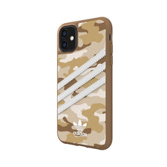 ADIDAS ORIGINALS - Cover SAMBA in TPU+Poliuretano con bordi rialzati di colore mimetico beige con strisce bianche compatibile con Apple iPhone 11 Pro