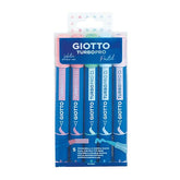 PENNARELLI A DOPPIA PUNTA GIOTTO TURBO PRO COLORI PASTELLO