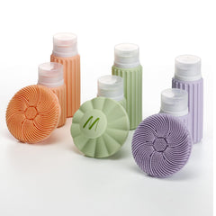 MUITOMAS - Kit flaconcini da viaggio e spazzola viso peach fuzz
