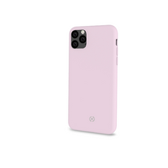 FEELING - Cover morbida in silicone liquido con finitura soft touch e bordi anti scivolo colore rosa compatibile con Apple iPhone 11 Pro