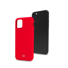 FEELING - Cover morbida in silicone liquido con finitura soft touch e bordi anti scivolo colore rosso compatibile con Apple iPhone 11 Pro