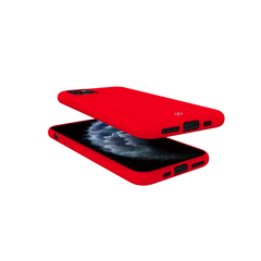 FEELING - Cover morbida in silicone liquido con finitura soft touch e bordi anti scivolo colore rosso compatibile con Apple iPhone 11 Pro
