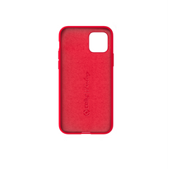 FEELING - Cover morbida in silicone liquido con finitura soft touch e bordi anti scivolo colore rosso compatibile con Apple iPhone 11 Pro