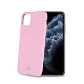 FEELING - Cover morbida in silicone liquido con finitura soft touch e bordi anti scivolo colore rosa compatibile con Apple iPhone 11 Pro Max