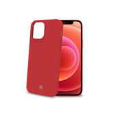 FEELING - Cover morbida in silicone liquido con finitura soft touch e bordi anti scivolo colore rosso compatibile con Apple iPhone 12 Mini