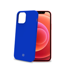 FEELING - Cover morbida in silicone liquido con finitura soft touch e bordi anti scivolo colore blu compatibile con Apple iPhone 12 Pro/ iPhone 12