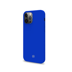 FEELING - Cover morbida in silicone liquido con finitura soft touch e bordi anti scivolo colore blu compatibile con Apple iPhone 12 Pro/ iPhone 12