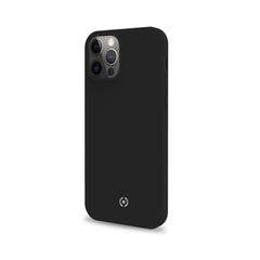 FEELING - Cover morbida in silicone liquido con finitura soft touch e bordi anti scivolo colore nero compatibile con Apple iPhone 12 Pro Max