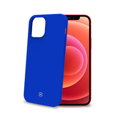 FEELING - Cover morbida in silicone liquido con finitura soft touch e bordi anti scivolo colore blu compatibile con Apple iPhone 12 Pro Max