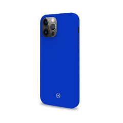 FEELING - Cover morbida in silicone liquido con finitura soft touch e bordi anti scivolo colore blu compatibile con Apple iPhone 12 Pro Max