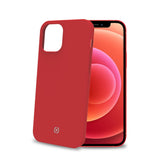 FEELING - Cover morbida in silicone liquido con finitura soft touch e bordi anti scivolo colore rosso compatibile con Apple iPhone 12 Pro Max