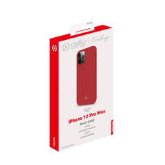 FEELING - Cover morbida in silicone liquido con finitura soft touch e bordi anti scivolo colore rosso compatibile con Apple iPhone 12 Pro Max