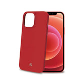FEELING - Cover morbida in silicone liquido con finitura soft touch e bordi anti scivolo colore rosso compatibile con Apple iPhone 13